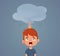 Mind-Blown Little Boy Feeling Surprised Vector Cartoon Illustration