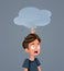 Mind-Blown Teen Boy Feeling Astonished Vector Cartoon Illustration