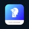 Mind, Brian, Award, Head Mobile App Button. Android and IOS Glyph Version