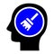 Mind Cleaning Icon In Flat Style