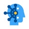 Mind control, thought manipulation flat vector icon