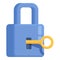 Mind future thinking padlock icon cartoon vector. Goal mindset