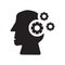 Mind gears icon. Trendy Mind gears logo concept on white background from Productivity collection