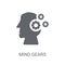 Mind gears icon. Trendy Mind gears logo concept on white background from Productivity collection