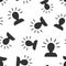 Mind people icon seamless pattern background. Human frustration vector illustration. Mind thinking symbol pattern