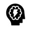 Mind power glyph vector icon