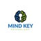 Mind Psychology Key Brain Smart Logo Vector