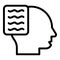 Mind speech icon outline vector. Public student