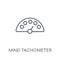 Mind tachometer linear icon. Modern outline Mind tachometer logo