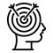 Mind target skill icon, outline style