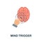 Mind Trigger flat icon. Colored sign from personality collection. Creative Mind Trigger icon illustration for web design