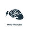 Mind Trigger icon. Monochrome simple Personality icon for templates, web design and infographics