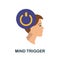 Mind Trigger icon. Simple element from personality collection. Creative Mind Trigger icon for web design, templates, infographics