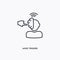 Mind trigger outline icon. Simple linear element illustration. Isolated line Mind trigger icon on white background. Thin stroke