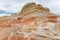 Mindblowing shapes and colors of moonlike sandstone formations in White Pocket, Arizona, USA