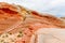 Mindblowing shapes and colors of moonlike sandstone formations in White Pocket, Arizona, USA