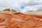 Mindblowing shapes and colors of moonlike sandstone formations in White Pocket, Arizona, USA