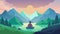 Mindful Mountain Embark on a virtual journey to a serene mountain setting where you can practice mindfulness and