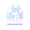 Mindful parenting blue gradient concept icon