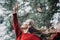 Mindfulness-based cognitive therapy, Mindfulness practices. Young woman with long hair relaxing in forest