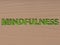Mindfulness concept using grass text effect