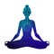 Mindfulness Meditation Buddha, colorful illustration