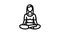 mindfulness meditation line icon animation