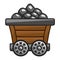 Mine cart with coal