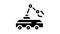 mine neutralization robot glyph icon animation