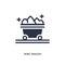 mine wagon icon on white background. Simple element illustration from desert concept