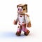 Minecraft Pixel Girl Character Model In Albert Goodwin Style