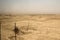 Minefield in the desert between the West Bank of Israel and Jordan