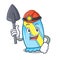 Miner candy mascot cartoon style