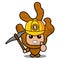 Miner ginger spice mascot costume