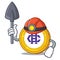 Miner Hshare coin mascot cartoon