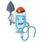 Miner infussion bottle mascot cartoon