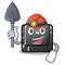 Miner mascot toy home button attached computer