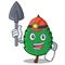 Miner mint leaves mascot cartoon