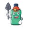 Miner mouthwash in the a character shape