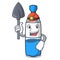 Miner water bottle mascot cartoon