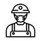 Miner Wearing mask Vector Icon which can easily modify or edit