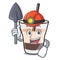 Miner white russian mascot cartoon