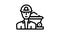 miner worker black icon animation