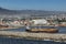 Mineral and agriculture bulk ship handling operation in port of Ensenada, Mexico
