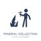 Mineral collecting icon. Trendy flat vector Mineral collecting i