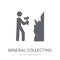 Mineral collecting icon. Trendy Mineral collecting logo concept