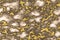 Mineral gold tiny line texture on hazel wood color marble luxury