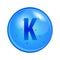 Mineral Kalium or Potassium capsule K. Vector icon for health.