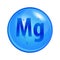 Mineral Magnesium capsule Mg. Vector icon for health.