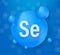 Mineral Se Selenium blue shining pill capsule icon. Substance For Beauty. Selenium Mineral Complex.